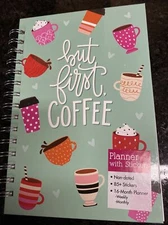 Weekly/Daily Undated Planner and Organizer With Stickers (But First, Coffee)