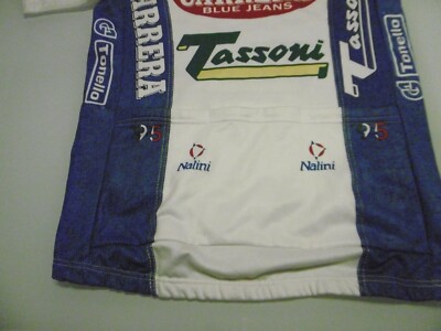 Maillot Cycliste Nalini Vintage - Style Jean Bleu Carrera - Très Bon état