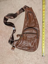 Sling Bag Chest Bag Crossbody Bag-genuine Lea...