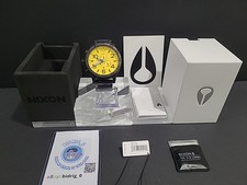 Autentico Orologio NIXON 51-30 Chrono Tutto Nero/Giallo A083-3132-00 Orologio Analogico 
