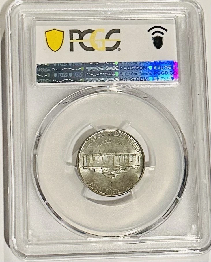 1944-D Jefferson Nickel PCGS AU58 Peeling Lamination Mint Error - Image 4 of 4