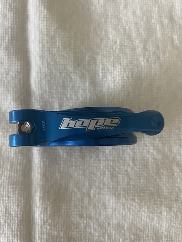Hope Seatpost Clamp 36.4mm Blue CNC Alloy Quick Release Made in UK