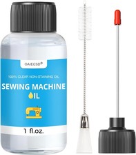 1oz Light Sewing Machine Oil and Cleaning Kit w/Applicator & Brush | Clear & ...