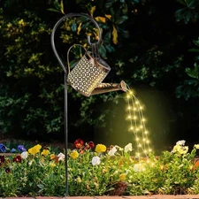 Watering Can with Lights, Solar Lights for Outdoor Garden Art Decor Hanging S...