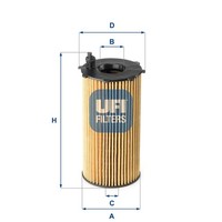 ÖLfilter Ufi 25.167.00 Filtereinsatz FüR Dodge Jeep Kk Nitro Wrangler Cherokee 3