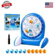 Juego de agua de mesa de dardos inflable para niños - Juguetes de piscina con bolas adhesivas, seguro...