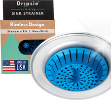 Kitchen Sink Strainer 3.25" - Anti-Clog Food Catcher, Flexible Drain Basket, Di