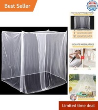 Rectangular Mosquito Netting for Beds - Easy Install and Perfect for Camping