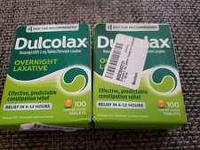 Dulcolax Overnight Laxative Constipation Relief 2pk /100 Tablets (200) EXP 7/27