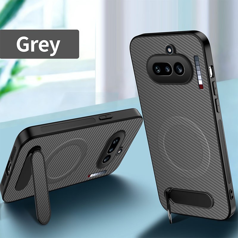 PU Leather Magnetic Stand Soft TPU Back Case For Nothing Phone 4A