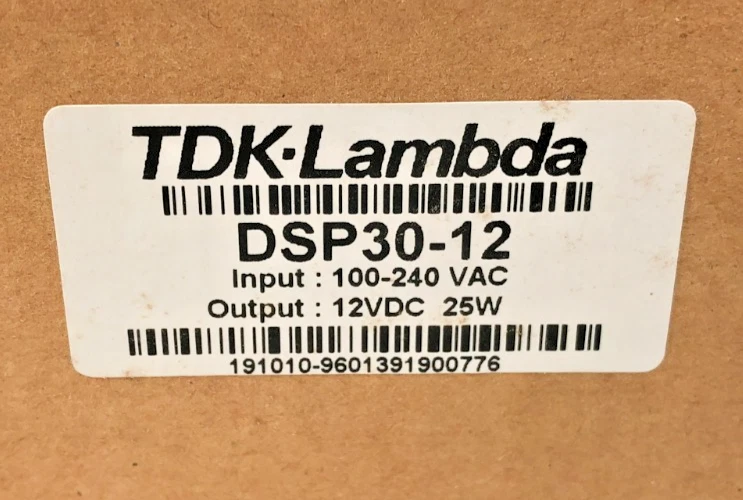 New TDK-Lambda DSP30-12 DIN Rail Power Supply 100-240 VAC 12 VDC 25W 29671171 - Image 2 of 4