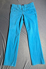 Gloria Vanderbilt Blue Twill Pants Pockets Straight Classic Mid Rise 10P C5