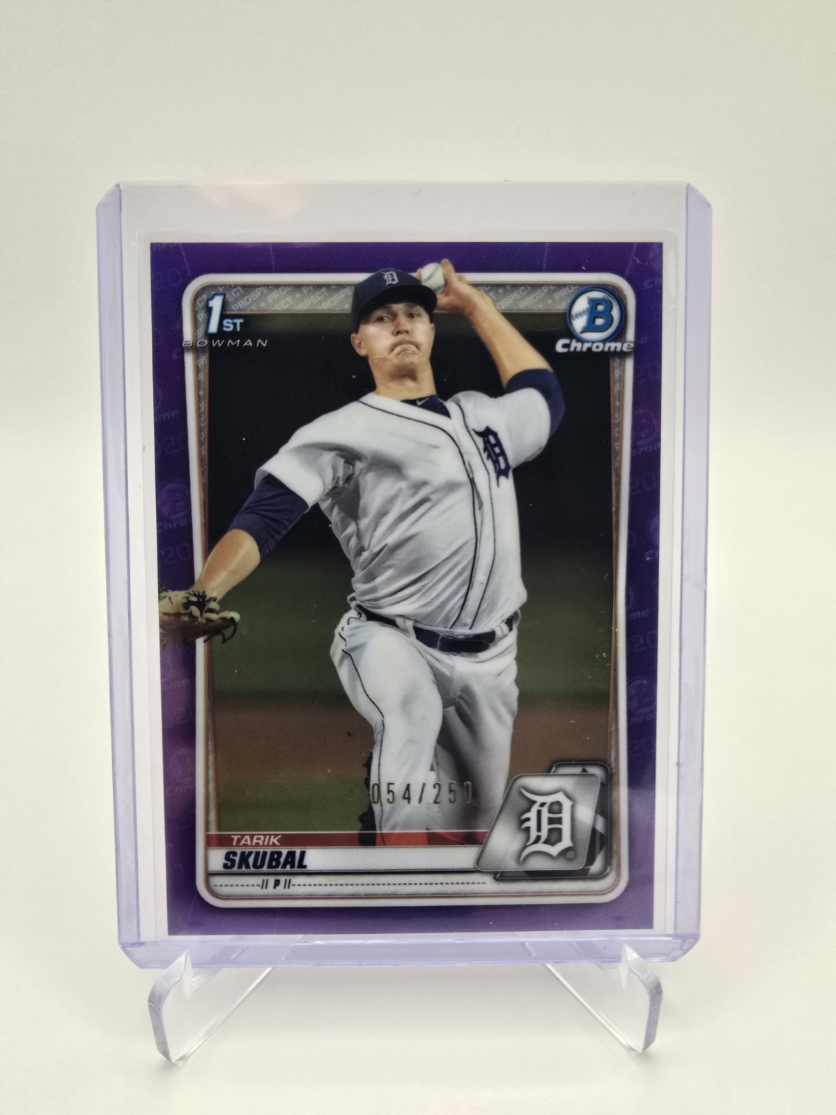 2020 Bowman Tarik Skubal 1st Bowman True Purple 54/250 BCP-108 Detroit Tigers
