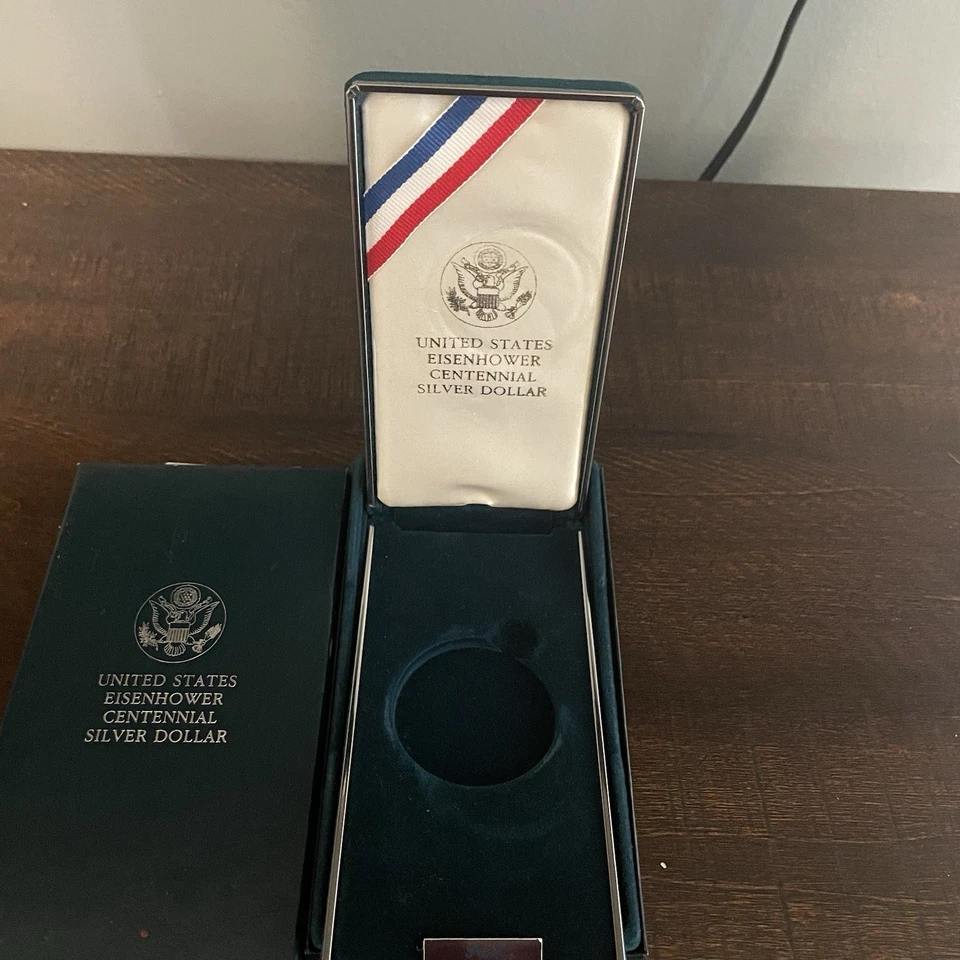 United States Mint Eisenhower Centennial Silver Dollar Box *No Coin* - Image 4 of 4