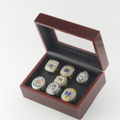 2024 Michigan Wolverines 7 Championship Ring Set with Display Box