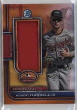 2023 Bowman Chrome 2022 AFL Relics Orange Refractor 6/25 Robert Hassell III 0i87