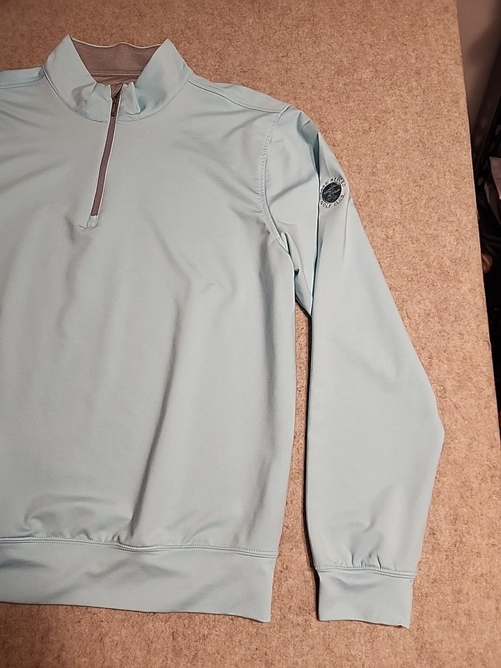 CARNOUSTIE TECH морской пены зеленый логотип гольф 1/4 молнии над рубашка * Мужская XL новый без ЯРЛЫКОВ - Изображение 4 из 4