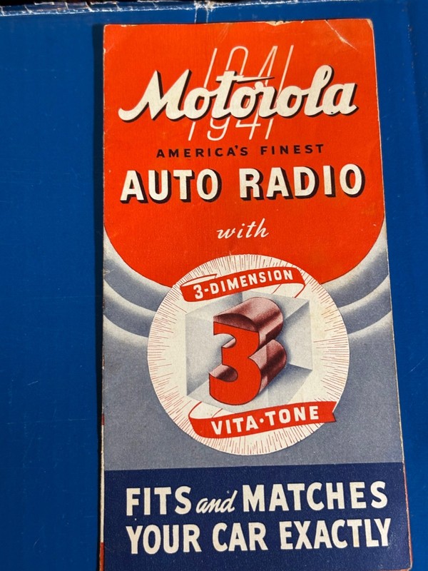 1941 Brochure Ad For Motorola Auto Radios