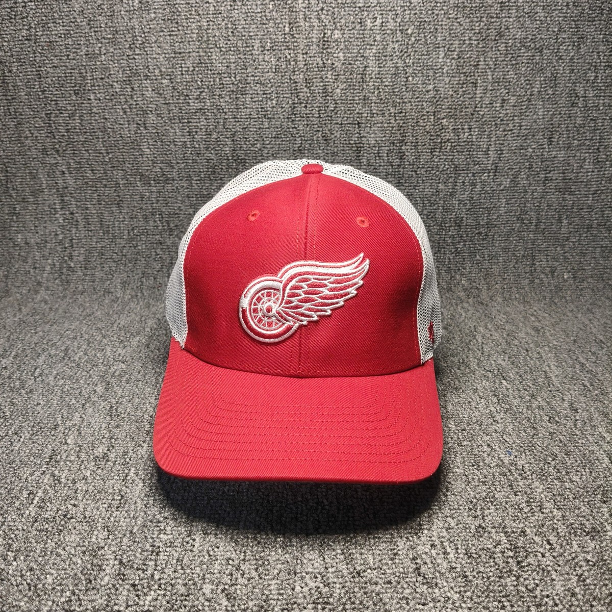 '47 Brand Detroit Red Wings Red White Trucker Snapback Hat