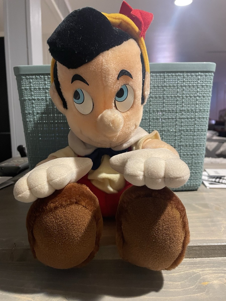Vintage Pinocchio Plush Doll Disneyland Walt Disney World Stuffed