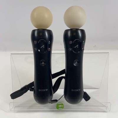 Lot Of 2 Sony PlayStation 3 PS3 Move Motion Controllers Black CECH-ZCM1U