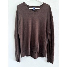 VTG Gap Sweater Mens XL Brown Merino Wool Preppy Neutral Minimalist Quiet Luxury