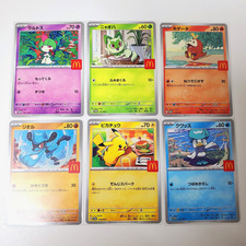 McDonald's Promo Complete 6 Set Pokemon Card 2025 Japanese