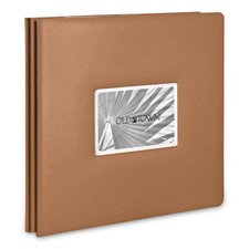 Old Town Bonded Leather Photo Album Scrapbook 12x12 Expandable w/Pockets