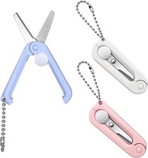 3 Pcs Keychain Scissors Mini Folding Scissors Portable Travel Poet