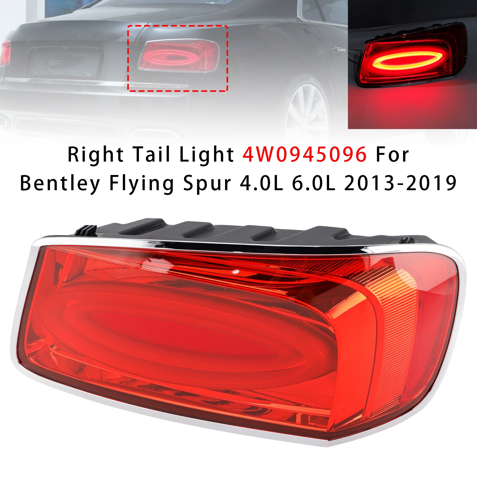 Bentley Flying Spur 2013-2019 Front Right Tail lights 3 pcs P/N 4W0945096