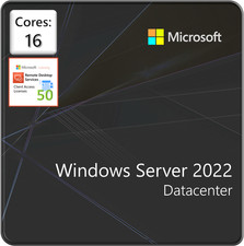 Microsoft Windows Server 2022 Datacenter - 16 Core w/ 50 RDS CALs P71-09389