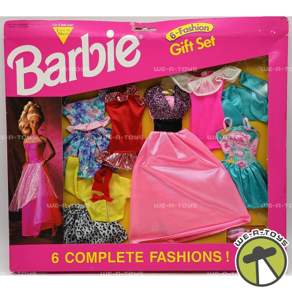 Barbie 6 Fashion Gift Set Easy To Dress Six Complete Fashions 1992