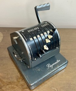 Paymaster Series S-550 Check Writer Stamping Machine Vintage No Key