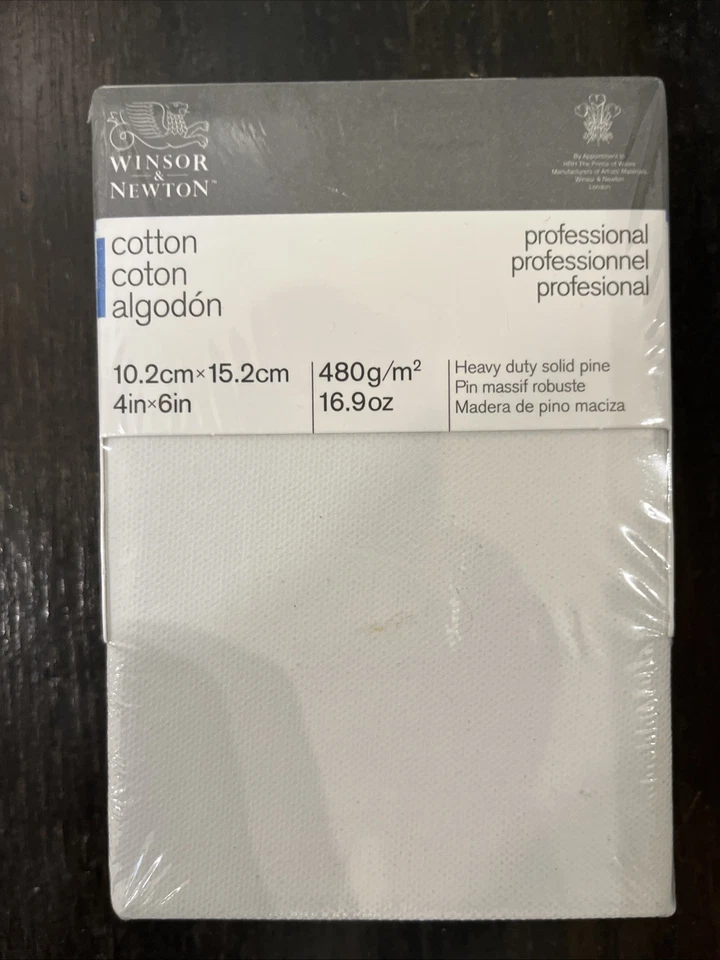 PACK 2 Winsor & Newton lona de algodón 4 X6 100 % algodón resistente pino macizo Foto 2 de 4