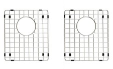 50/50 Double Bowl Kitchen Sink Bottom Grids, Stainless Steel, 17" x 14"