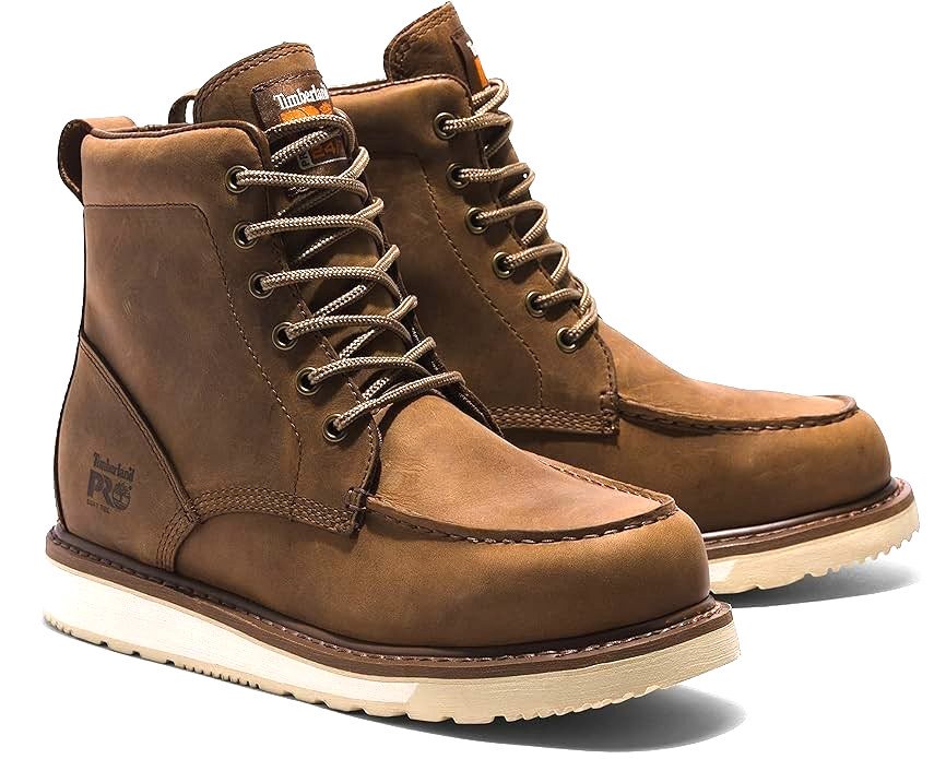 Timberland Pro Wedge 6" Soft Toe Brown Eh Sl Work Boots Size