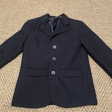 Van Heusen Boys Blazer Size 8 Regular Fit Sport Jacket Navy Blue 3 Button