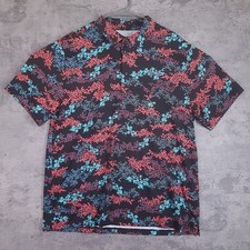 UNDER ARMOUR Playoff 3.0 Golf Polo Shirt Mens 2XL Floral Black Blue Orange