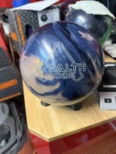 USED-Bowling Ball -15Lb -Track " STEALTH MODE HYBRID " PLUGGED/RESURFACED