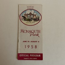 Monmouth Park Horse Racing Program Vintage (7/29/1958) - New Jersey 