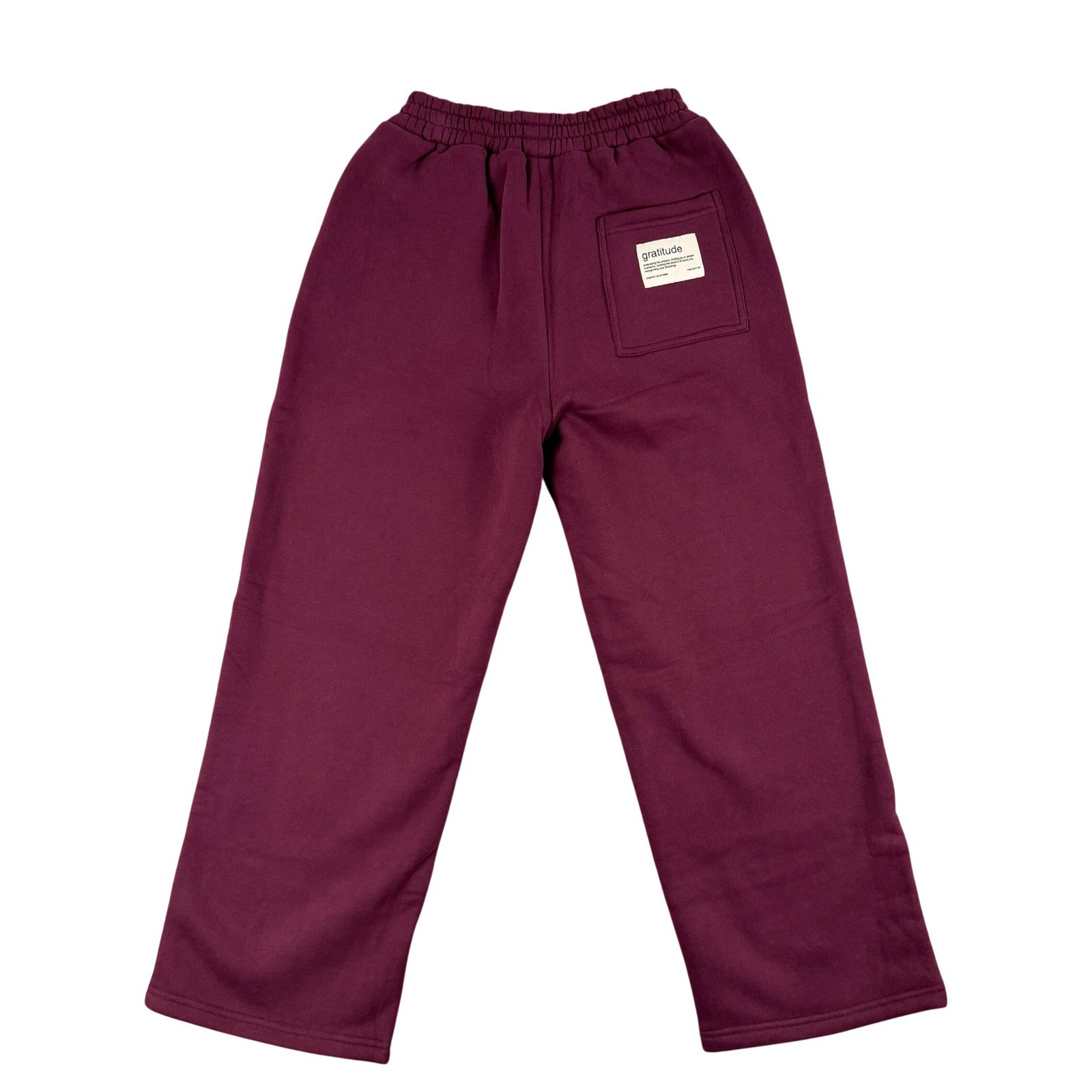 Comfrt Sweatpants Mens XL Maroon Fleece Lined Gratitude Take Care of Your Mind