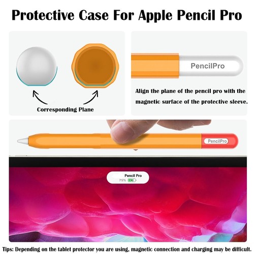 Shockproof Stylus Sleeve Pencil Protective Shell for Apple Pencil Pro - Afbeelding 3 van 22