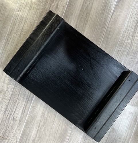 Black Footed Retangle Wood Display Plant Stand Sushi 9” X 6” X 1.5” Minimalist - Picture 7 of 9