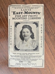 Fine Art Photo Mounts Lartz Paste Easy-Mounts Corners Album Scrapbook