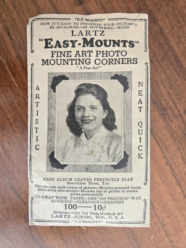 Fine Art Photo Mounts Lartz Paste Easy-Mounts Corners Album Scrapbook