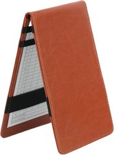Golf Scorecard Holder, PU Leather Yardage Book Cover with 2 Score Cards, 7.08 x