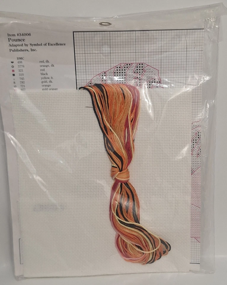 New WINNIE THE POOH AND TIGGER “POUNCE” Counted Cross Stitch Kit Sealed - Image 4 of 4