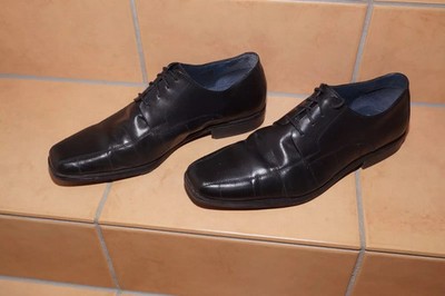 Sehr gepflegte Daniel Hechter Schnürschuhe, Gr. 45, Echtleder, schwarz