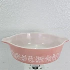 Vintage Pyrex 471 Pink Gooseberry 1 Pint Round Casserole Dish Milk Glass