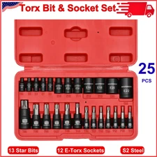 25PCS Torx Bit and Socket Set, Professional Grade Auto & Motorcycle Mechanic Set
